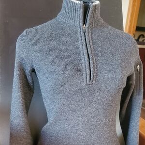 IBEX Sweater W's 100% Merino Wool Pullover 1/4 Zip Neck